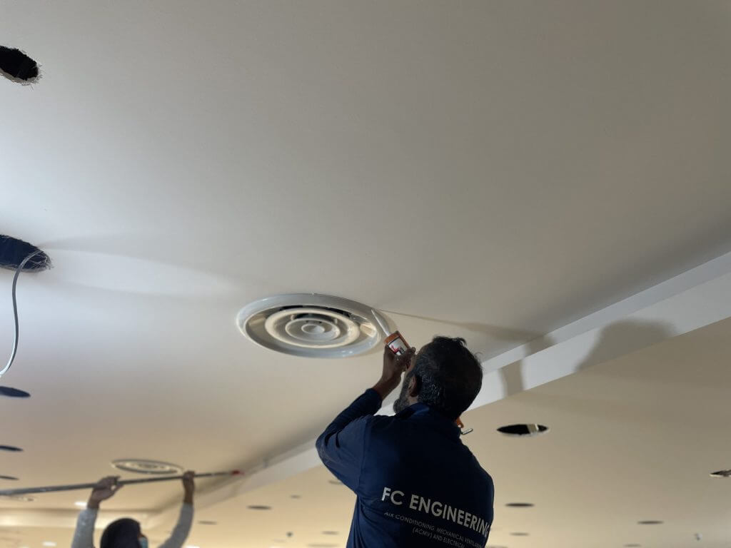 Securing Round Diffuser To Ceiling With Silicone Seal