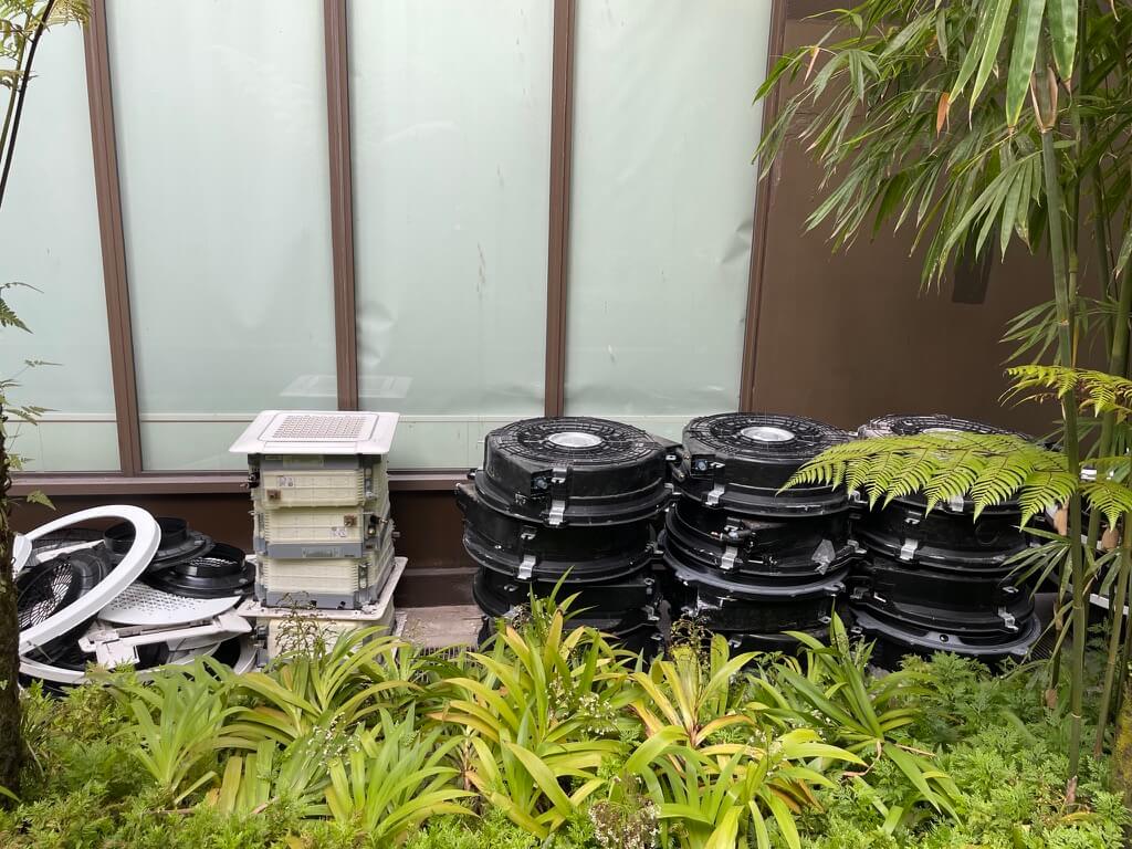 Stacked Rows Of Dismantled Cassette Units