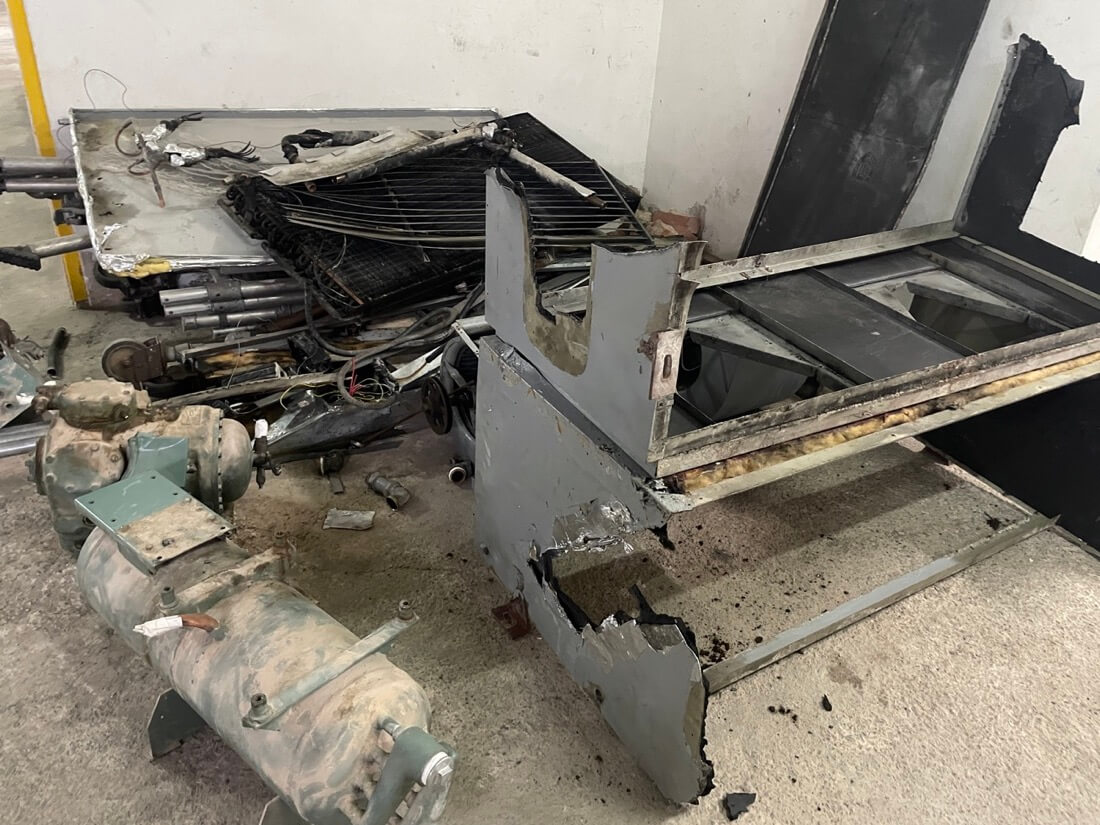 Dismantled Motor And Condensing Unit