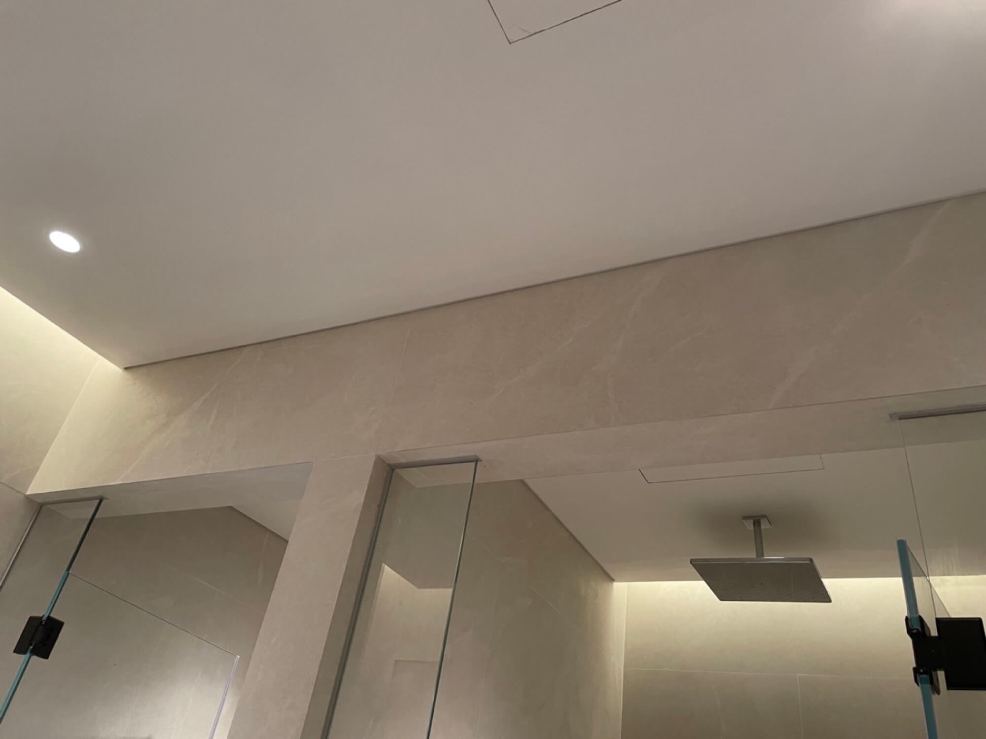 Toilet With Fresh Air And Exhaust Ventilation Concealed Above Ceiling
