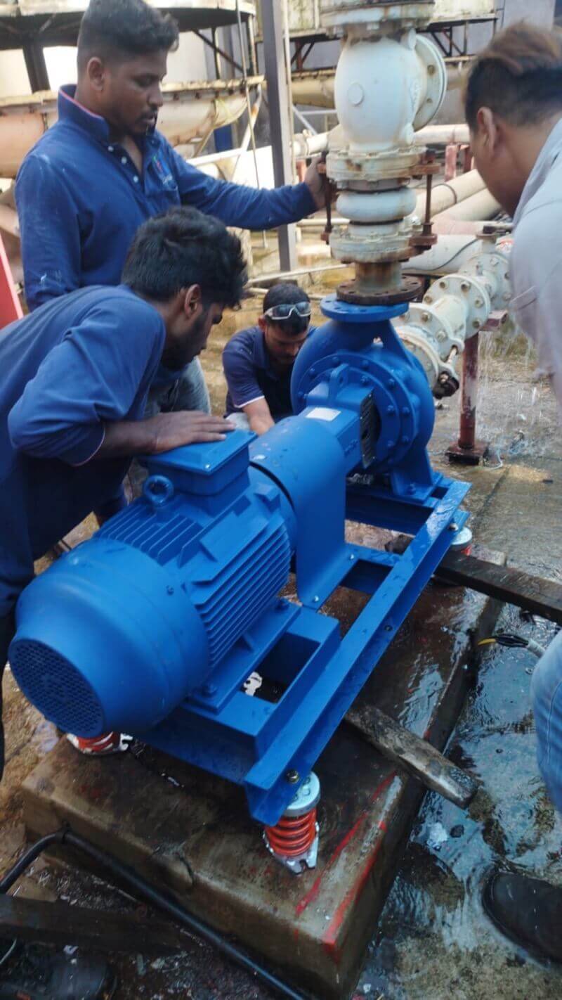 Placing New Pump With Spring Vibration Isolator Placing New Pump With Spring Vibration Isolator