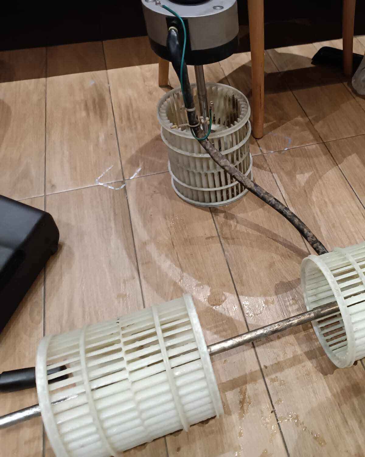 Servicing Dust Filled Blower Post Cleaning